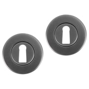 Differnz | Rozet met Sleutelgat | Gun Metal | Rond | 53mm