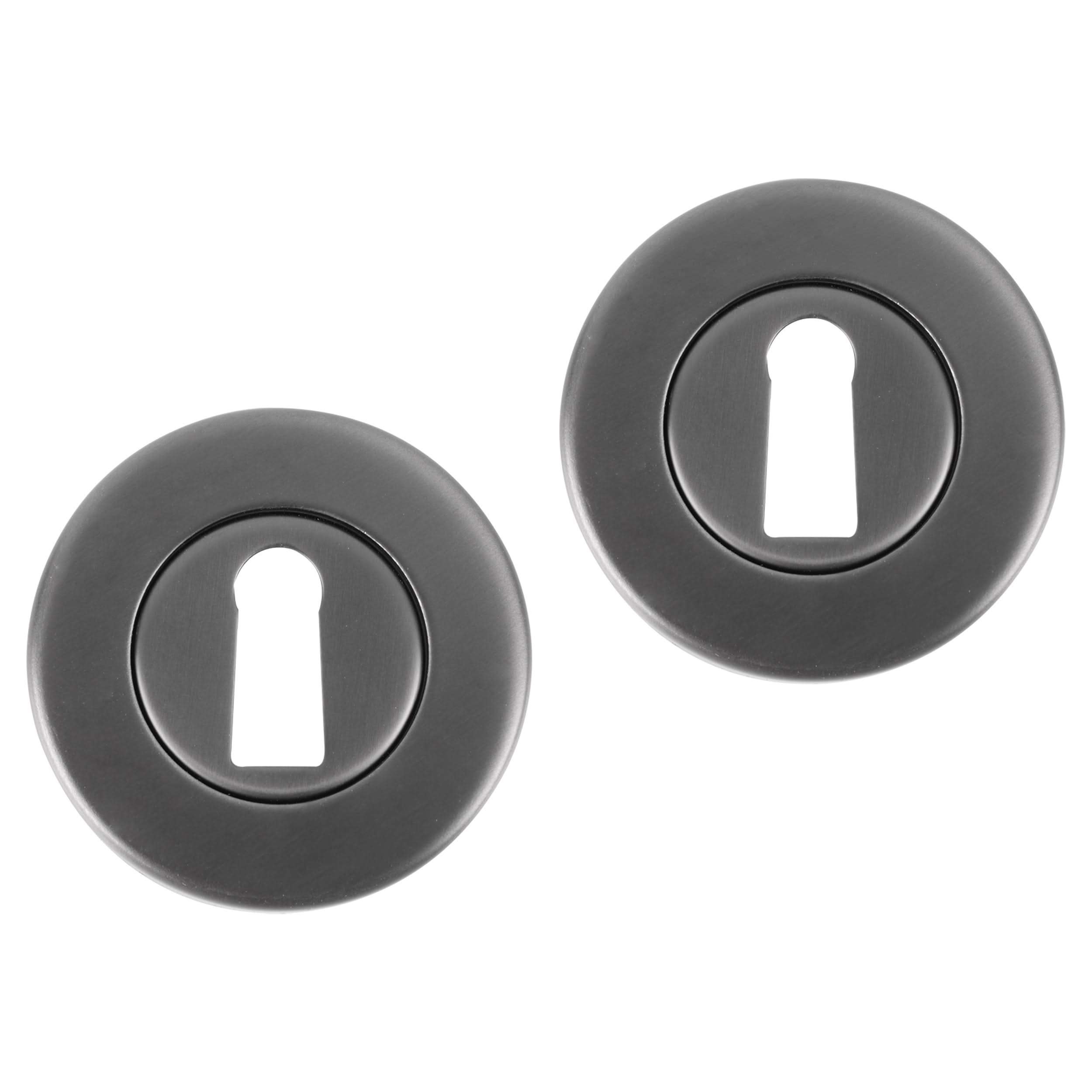 Differnz | Rozet met Sleutelgat | Gun Metal | Rond | 53mm