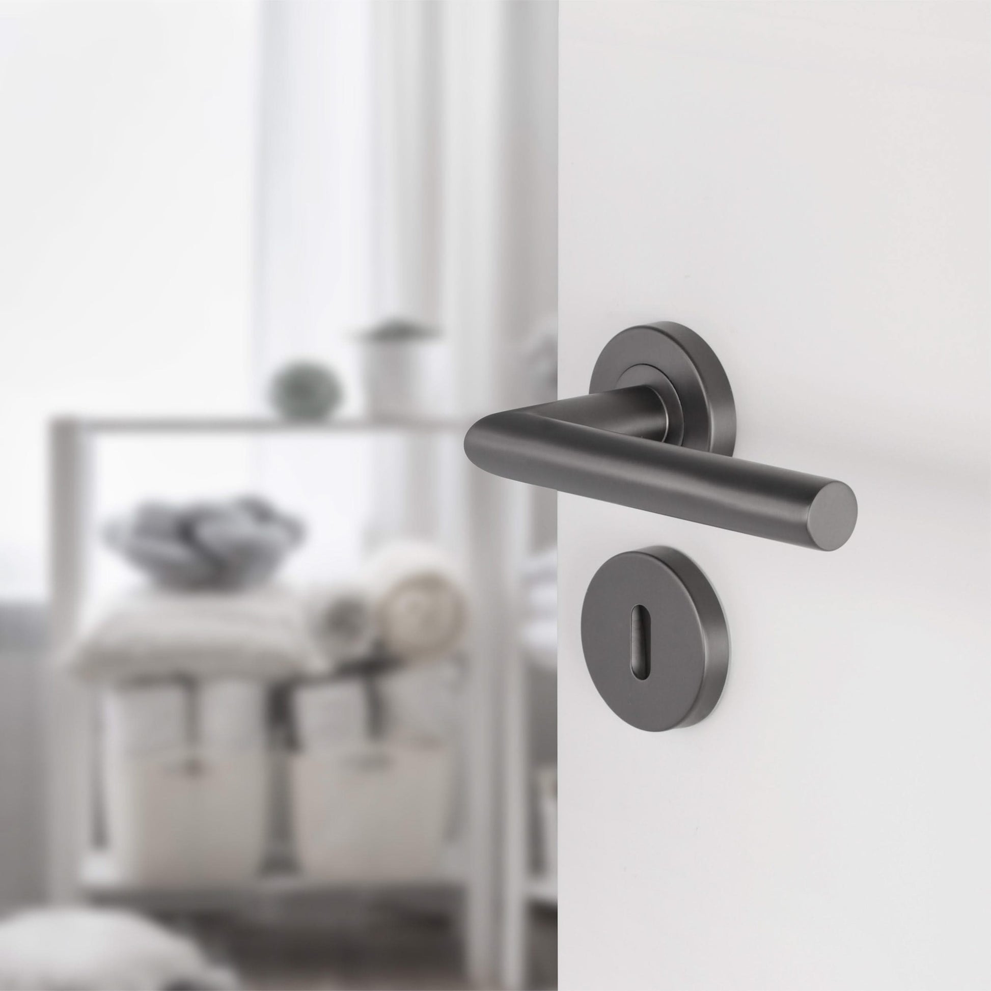 Differnz | Rozet met Sleutelgat | Gun Metal | Rond | 53mm