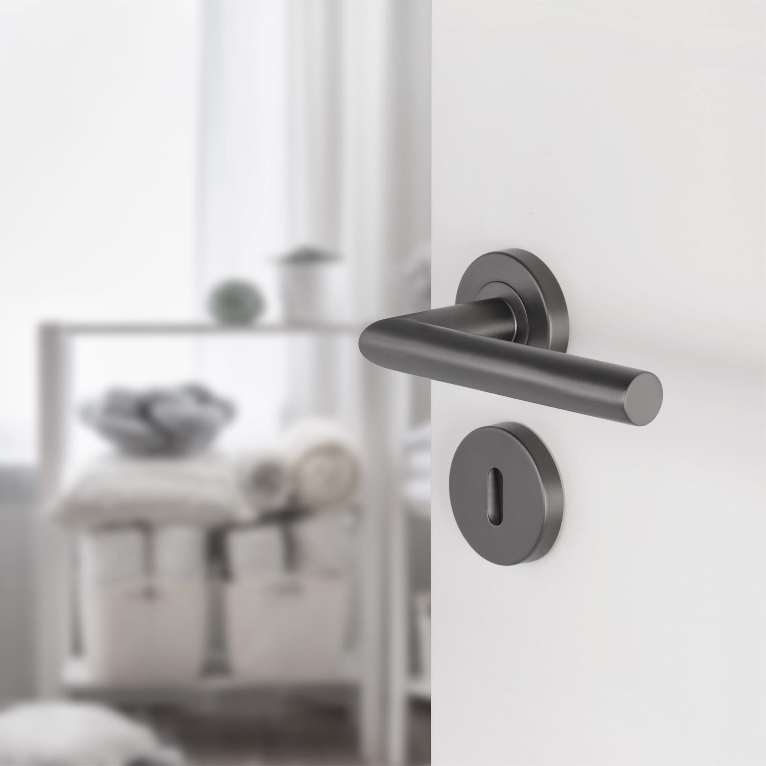 Differnz | Rozet met Sleutelgat | Gun Metal | Rond | 53mm