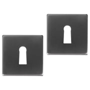 Differnz | Rozet met Sleutelgat | Gun Metal | Vierkant | 52x52mm