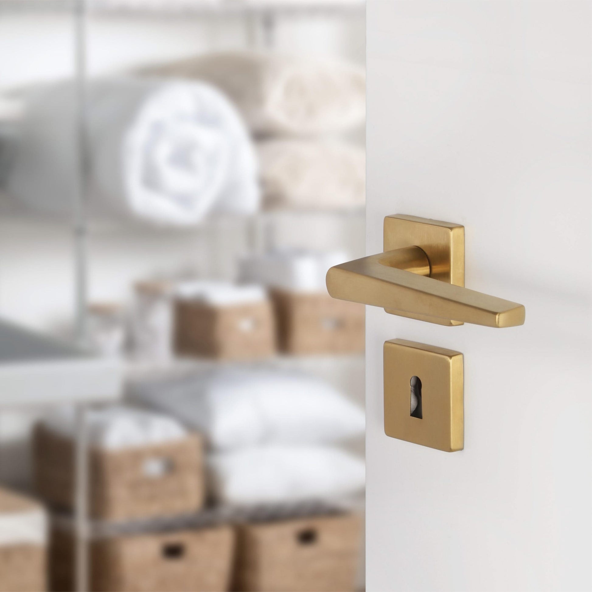 Differnz | Rozet met Sleutelgat | Goud | Vierkant | 52x52mm - Deurbeslag-expert