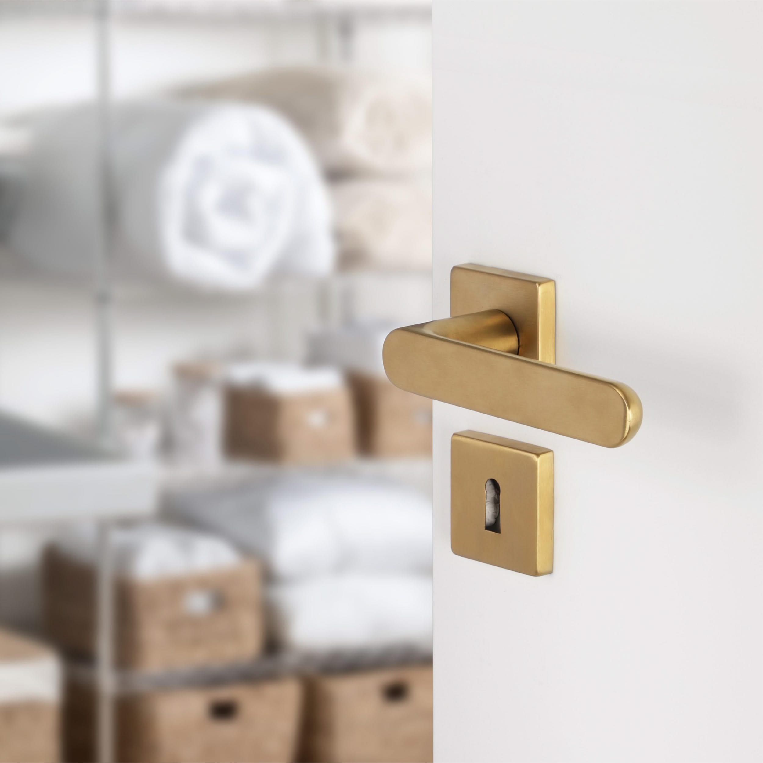 Differnz | Rozet met Sleutelgat | Goud | Vierkant | 52x52mm - Deurbeslag-expert