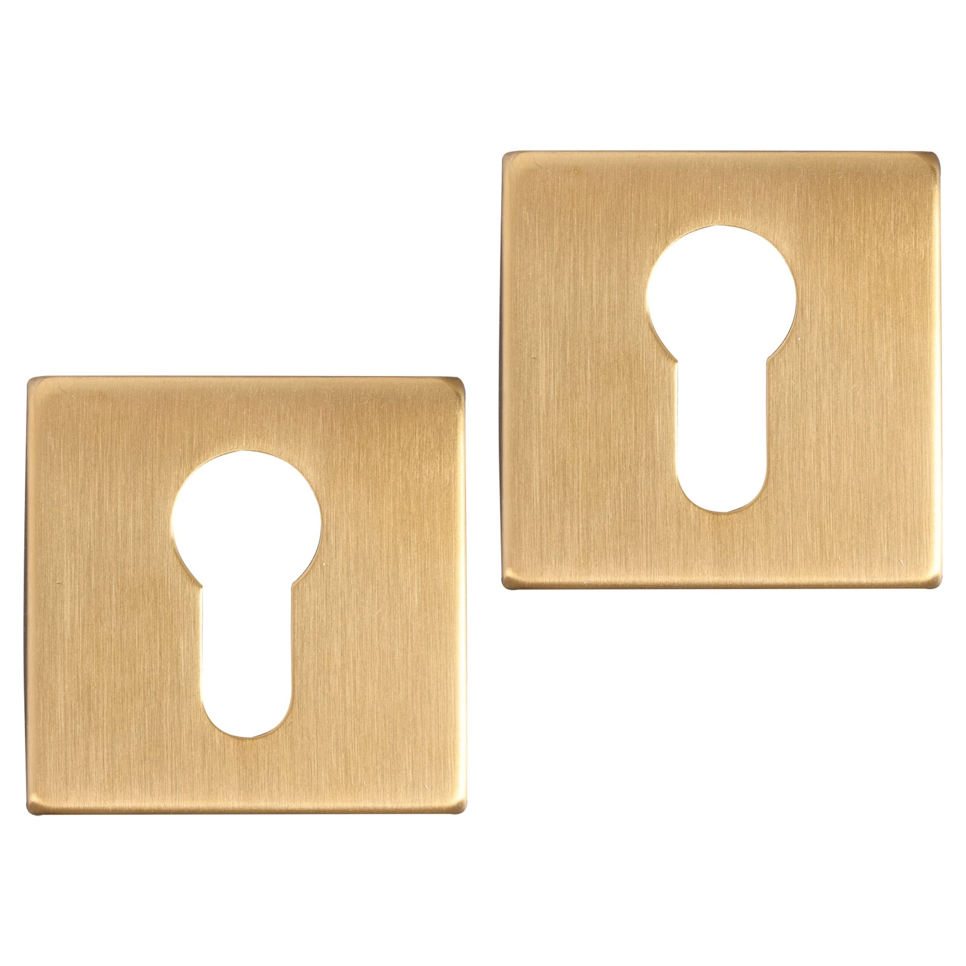 Differnz | Rozet met Cilindergat | Goud | Vierkant | 52x52mm