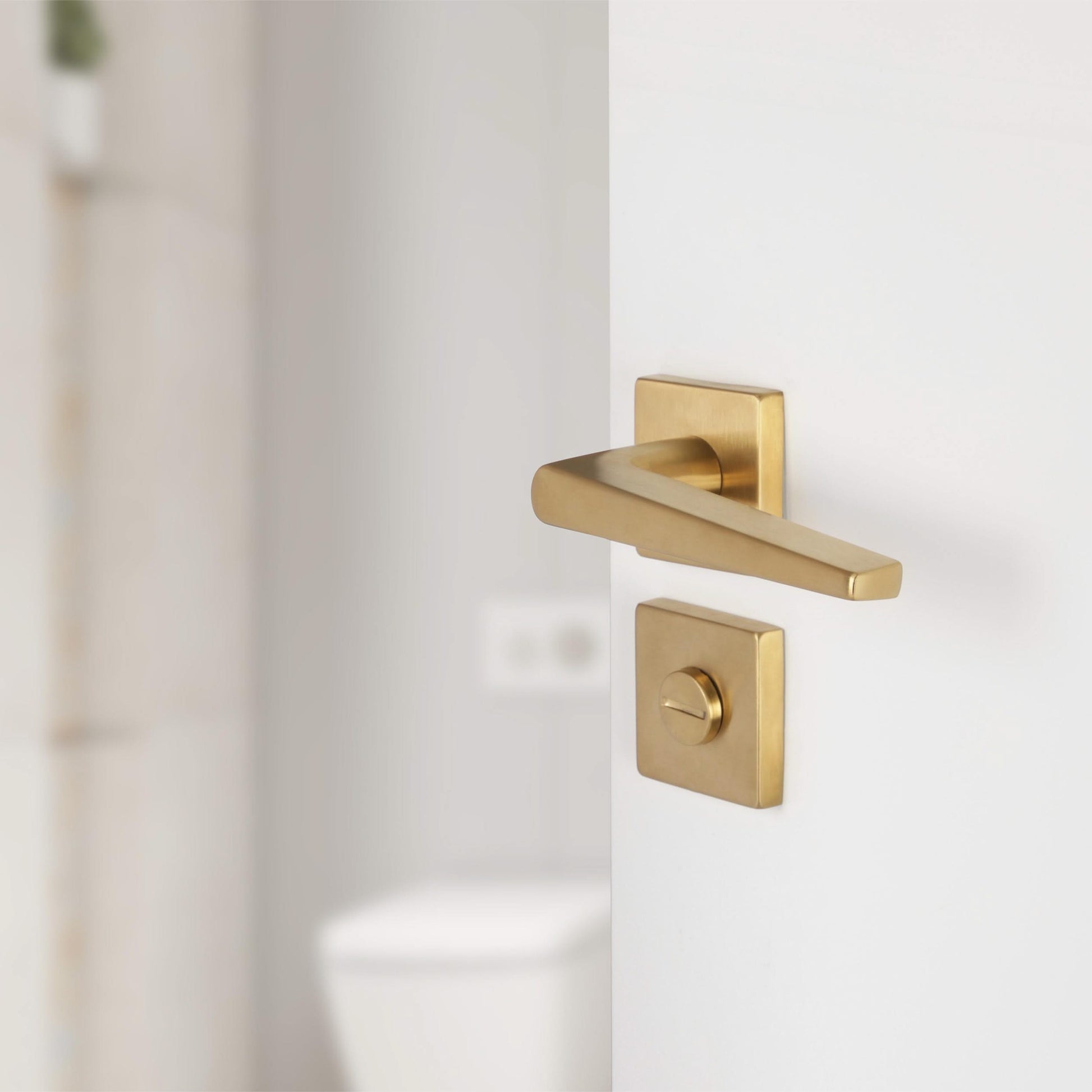 Differnz | Rozet met Toiletsluiting | Goud | Vierkant | 52x52mm - Deurbeslag-expert