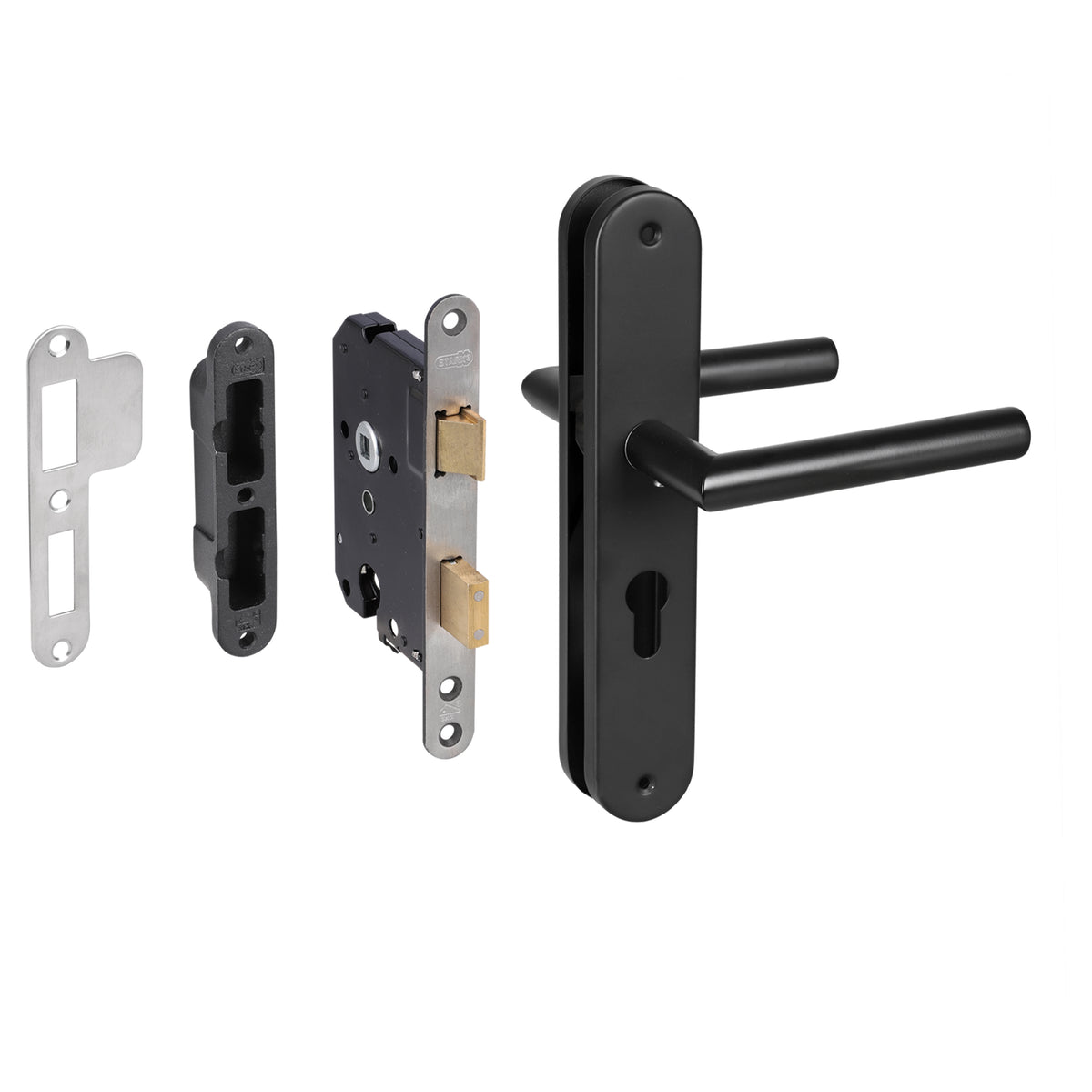 Starx cilinder slot - SKG* - met beslag - PC55 - zwart