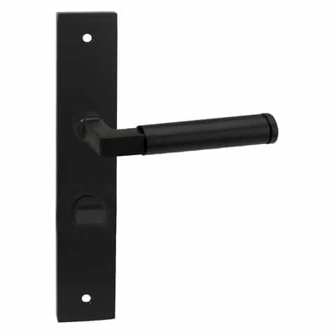 Impresso Aston Mat zwart op Rechthoekig schild met schroeven - Deurbeslag-expert