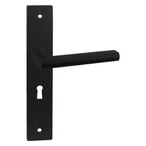 Impresso Redhill Mat zwart op Rechthoekig schild met schroeven - Deurbeslag-expert