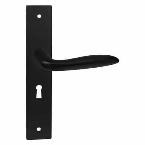 Impresso Lake Mat zwart op Rechthoekig schild met schroeven - Deurbeslag-expert