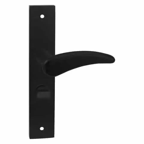 Impresso Philly Mat zwart op Rechthoekig schild met schroeven - Deurbeslag-expert