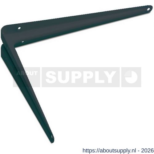 Dulimex plankdrager staal geperst 130 x 195 mm zwart gelakt, vooraanzicht