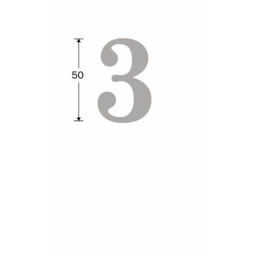Artitec Mi Satori Huisnummer Roman 50mm-3 messing PVD