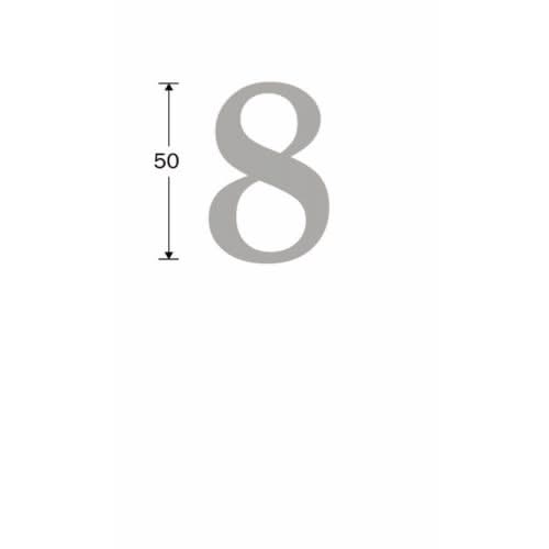 Artitec Mi Satori Huisnummer Roman 50mm-8 mat nikkel PVD