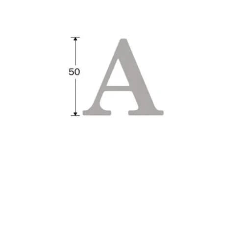 Artitec Mi Satori Huisletter Roman 50mm-A messing ongelakt