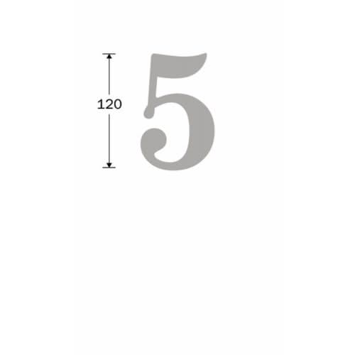 Artitec Mi Satori Huisnummer Roman 120mm-5 messing antiek