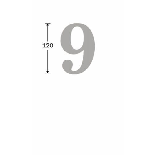 Artitec Mi Satori Huisnummer Roman 120mm-9 antiek chroom mat