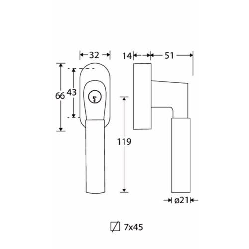 Artitec Mi Satori SKG2 Draaikiep sluiting Bauhaus/ovaal messing antiek