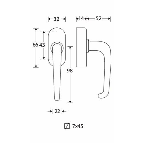 Artitec Mi Satori Draaikiepgarnituur Halfsabel/Elegant messing gelakt