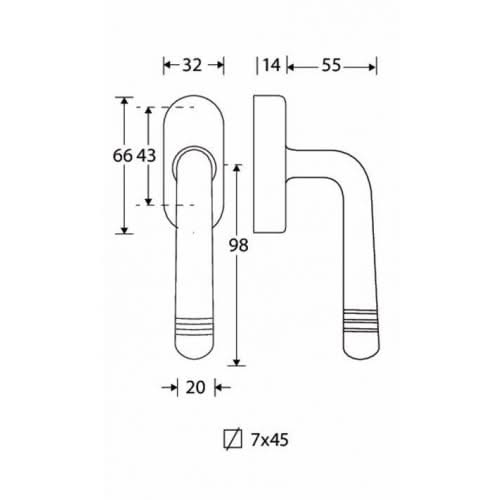 Artitec Mi Satori Draaikiepgarnituur Art-Deco/Elegant glans chroom