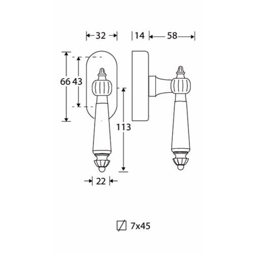 Artitec Mi Satori Draaikiepgarnituur Nouveau/Elegant messing gelakt