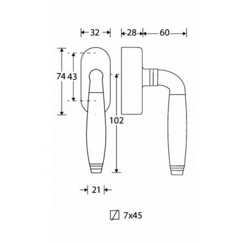 Artitec Mi Satori SKG3 Draaikiepgarnituur Bonton ebben/Elegant messing ongelakt