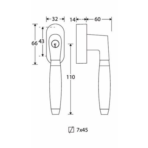 Artitec Mi Satori SKG2 Draaikiep sluiting Ton ebben/ovaal messing antiek