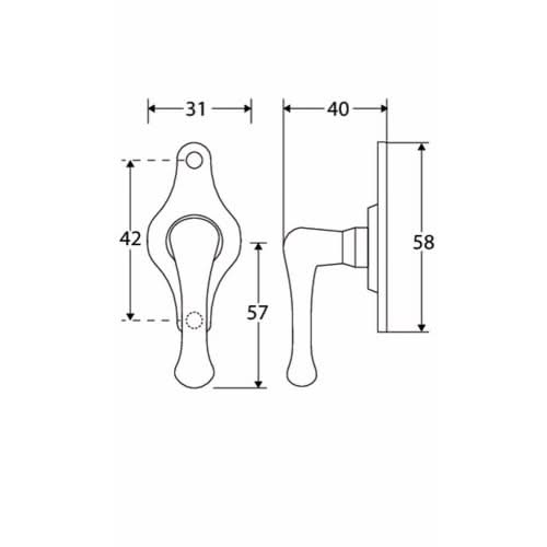 Artitec Mi Satori Draaikiep Linea messing ongelakt