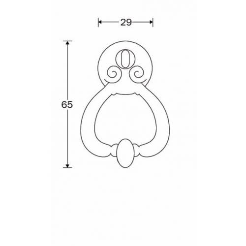 Artitec Meubeltrekker Barock messing gelakt