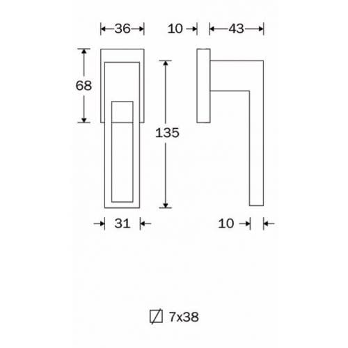 Artitec Mi Satori Draaikiep raamkruk Entry mat nikkel ongelakt