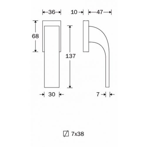 Artitec Mi Satori Draaikiep raamkruk Trinity mat zwart PVD