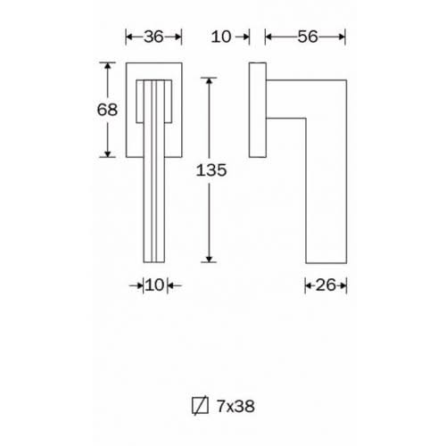 Artitec Mi Satori Draaikiep raamkruk Terry mat nikkel ongelakt