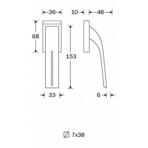 Artitec Mi Satori Draaikiep raamkruk Toro mat nikkel ongelakt