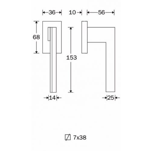 Artitec Mi Satori Draaikiep raamkruk Mimolimit Links mat nikkel ongelakt