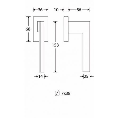 Artitec Mi Satori Draaikiep raamkruk Mimolimit Rechts mat nikkel ongelakt