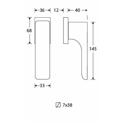 Artitec Mi Satori Draaikiep raamkruk Minimal mat nikkel ongelakt