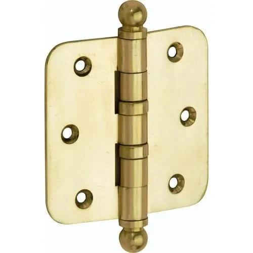Artitec Mi Satori Kogellagerscharnier ronde hoek bol 76x76mm messing gelakt - Deurbeslag-expert