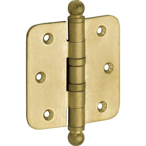 Artitec Mi Satori Kogellagerscharnier ronde hoek bol 76x76mm messing antiek - Deurbeslag-expert