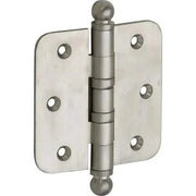 Artitec Mi Satori Kogellagerscharnier ronde hoek bol 89x89mm mat nikkel ongelakt - Deurbeslag-expert