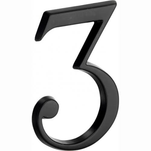 Artitec Mi Satori Huisnummer Roman 120mm-3 mat zwart, huisnummer, huisnummer bord, huisnummer kopen, huisnummerbord, huisnummerbord kopen