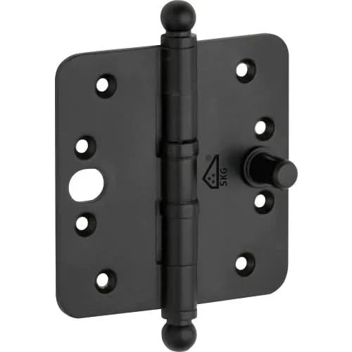 Artitec Mi Satori Kogellagerscharnier SKG3 ronde hoek bol 89x89mm mat zwart - Deurbeslag-expert