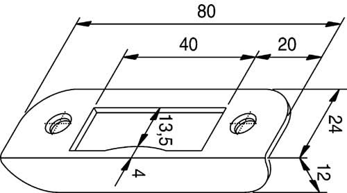 Nemef Sluitplaat Loopslot hp1255/12 - Deurbeslag-expert