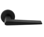 Deurkruk Meandra | ronde rozet | Zwart mat