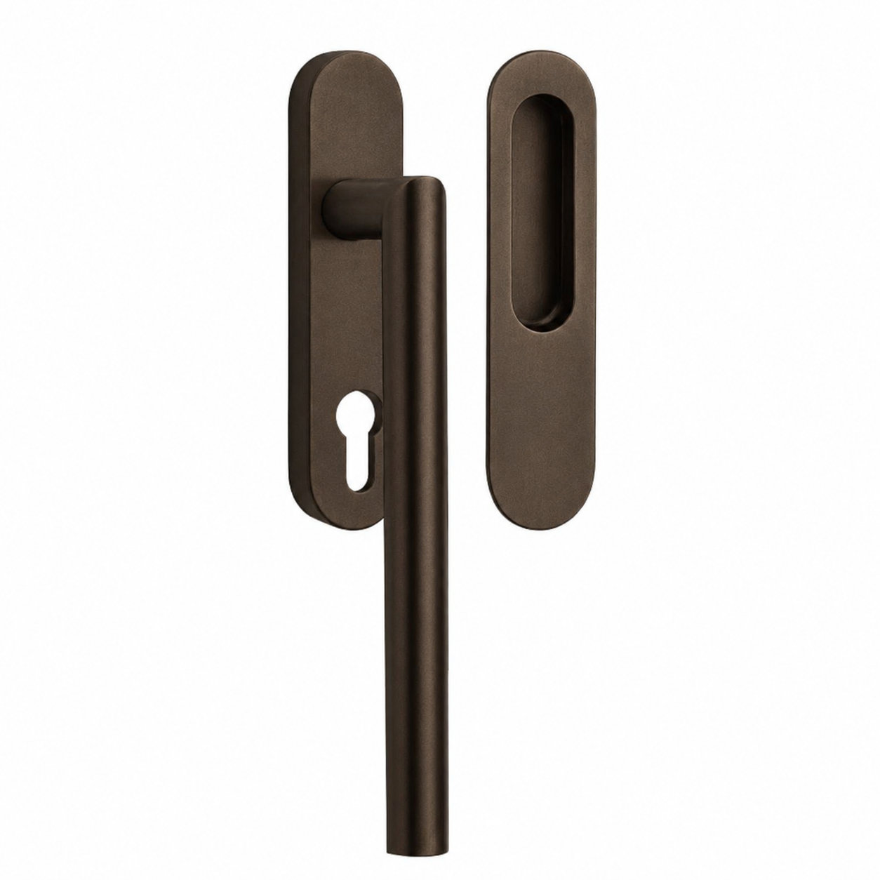 Formani | LB230 | BASICS | Massief | Hefschuifdeurbeslag kruk/kom | Brons - Deurbeslag-expert