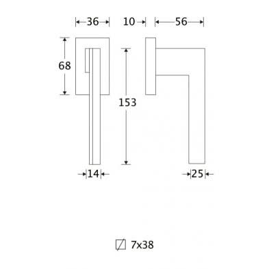 Artitec Mi Satori Draaikiep raamkruk Mimolimit Rechts mat nikkel ongelakt
