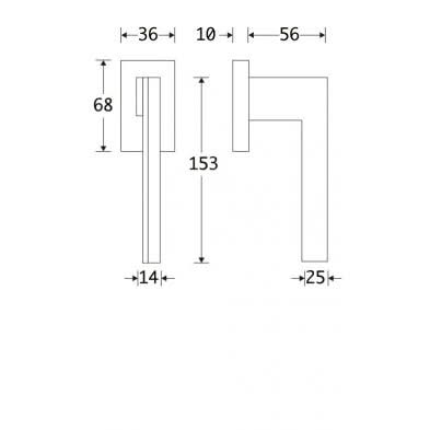 Artitec Mi Satori Draaikiep raamkruk Mimolimit Rechts mat nikkel ongelakt