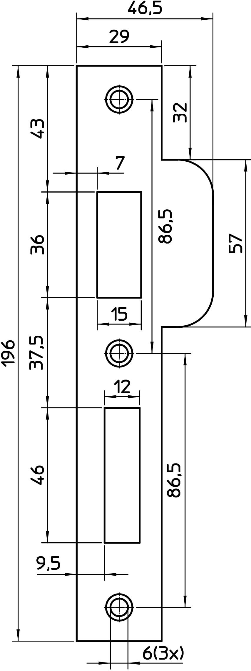 P 4139 Sluitplaat Toepasbaar bij artikel 4139.