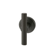 Hardbrass voordeurknop Mila PVD gun metal vooraanzicht