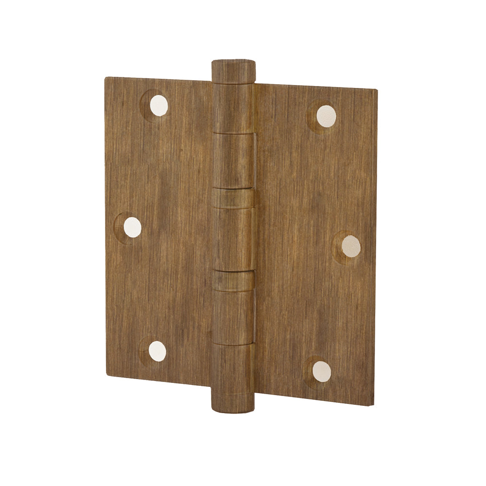 Hard Brass kogelscharnier 89x89 mat brons – vooraanzicht