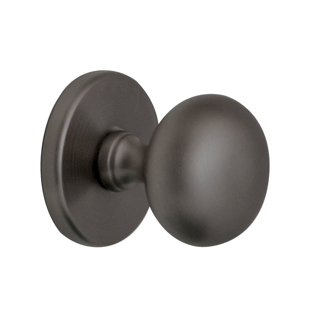Hardbrass voordeurknop Iris 72 mm PVD gun metal – vooraanzicht