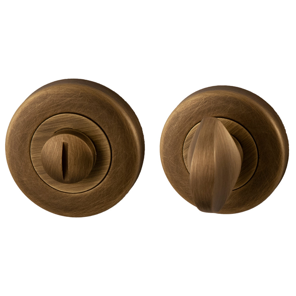 Hard Brass toiletgarnituur WC 8mm Artax mat brons – vooraanzicht